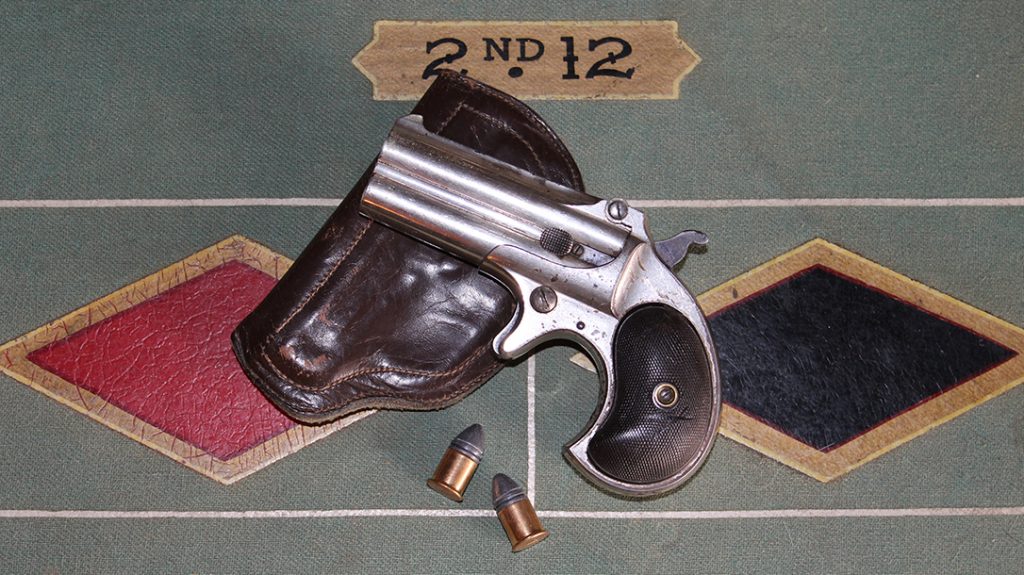 A Remington Model 95 paired with soft leather pouch-type holster