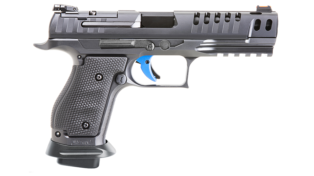 The Walther Q5 Match Steel Frame Pro exhibits considerable frame weight.