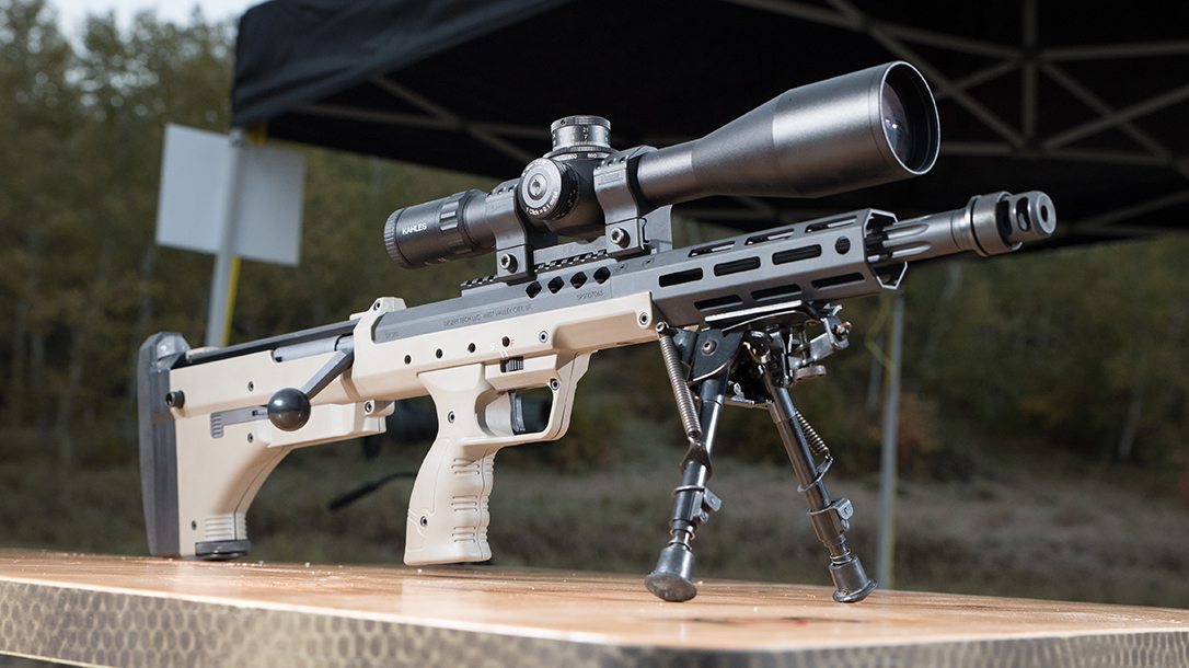 The Desert Tech SRS A2 Covert is a short, compact sniping platform.