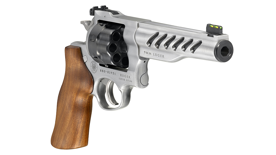 Ruger Super GP100 Competition, Adjustable rear and front sights help create a competition-grade sight system.