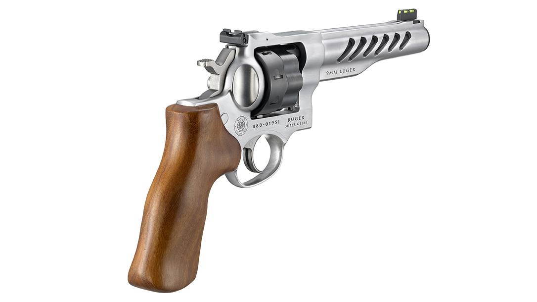 Hogue hand-polished wood grips add to the appeal.