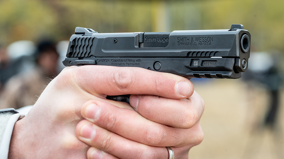 The Smith & Wesson M&P 9 Shield EZ pistol proved accurate during testing.