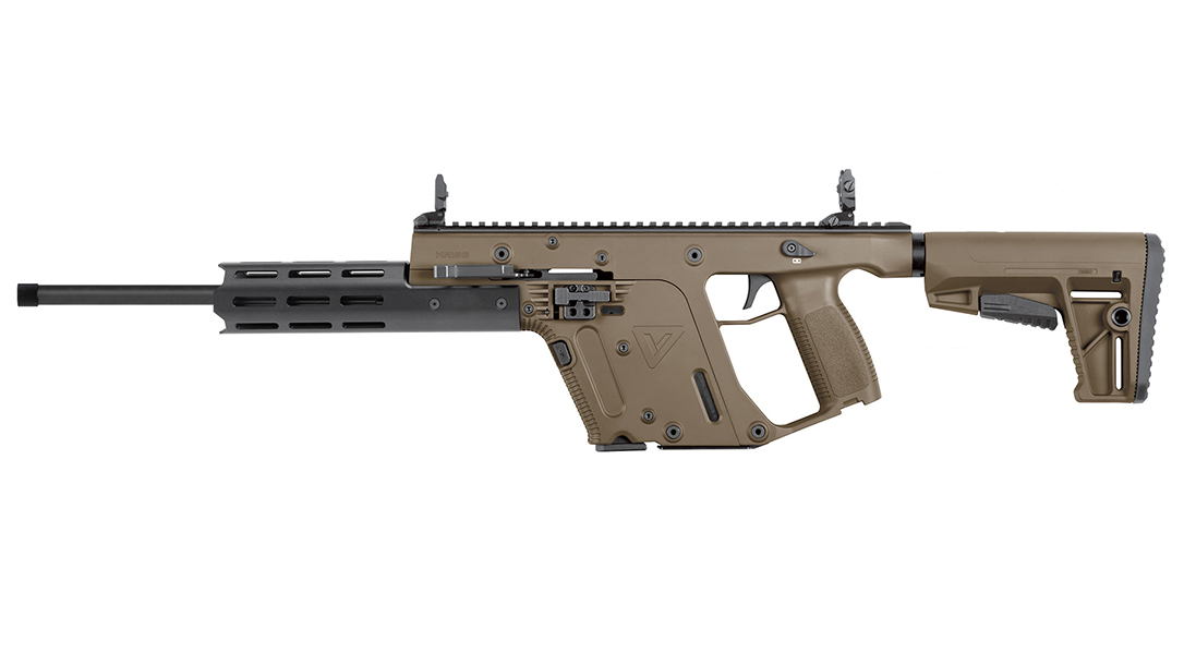 Suppressor-ready and chambered rimfire, the Vector provides a great trainer.