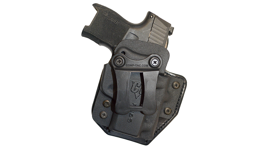 The hybrid Comp-Tac eV2 Infidel holster provides deep IWB concealment.