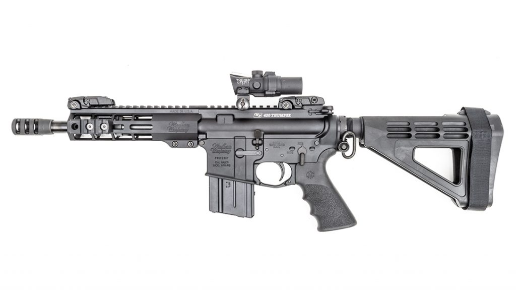 With a 9-inch barrel and 26.25-inch overall length, the 450 Thumper remains nimble. 