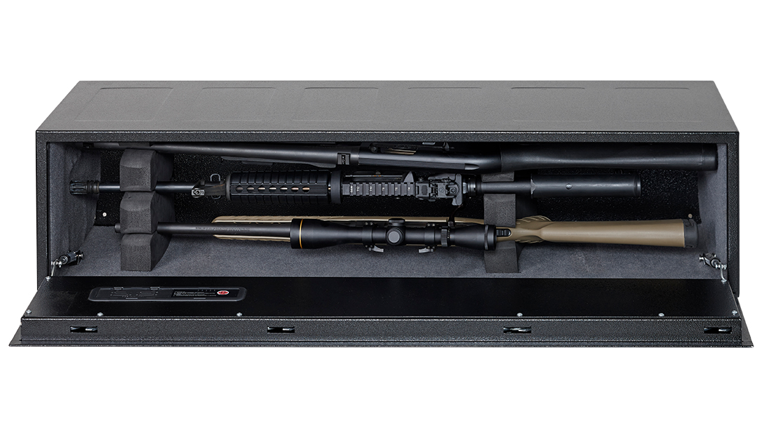 Hornady's Rapid Safe AR Gun Locker stores up to three tactical long guns, safely and at the ready.
