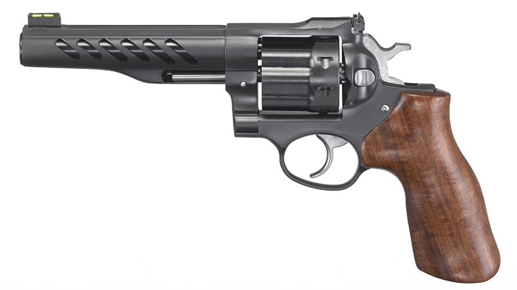 The Ruger Super GP100 weighs 47 ounces and includes adjustable sights. 