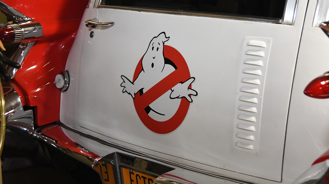 This logo became iconic with pop culture on the Ecto 1.