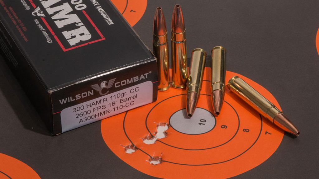 We were able to achieve a tight group with the Wilson Combat home defense carbine.