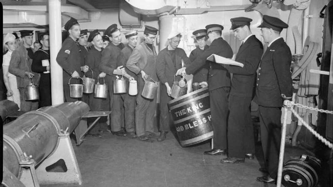 Rum Ration Aboard the HMS King George.