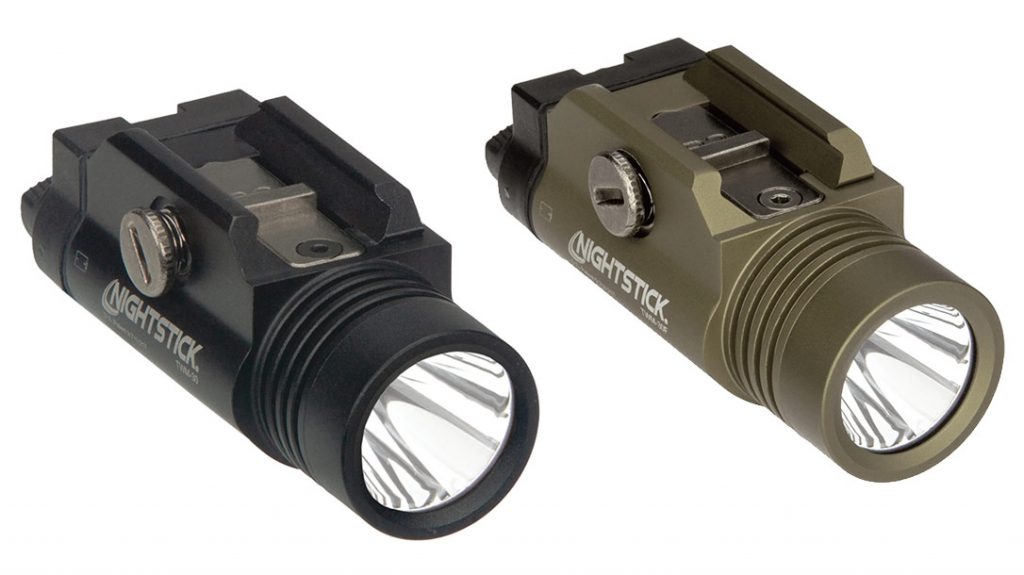 The Nightstick TWM-30 Weapon Light also comes in olive drab, in the TWM-30F model. TWM-30 on left, TWM-30F on right.