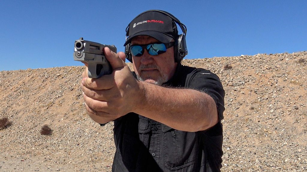 The author takes the Lone Wolf LTD pistol to the range for some testing.