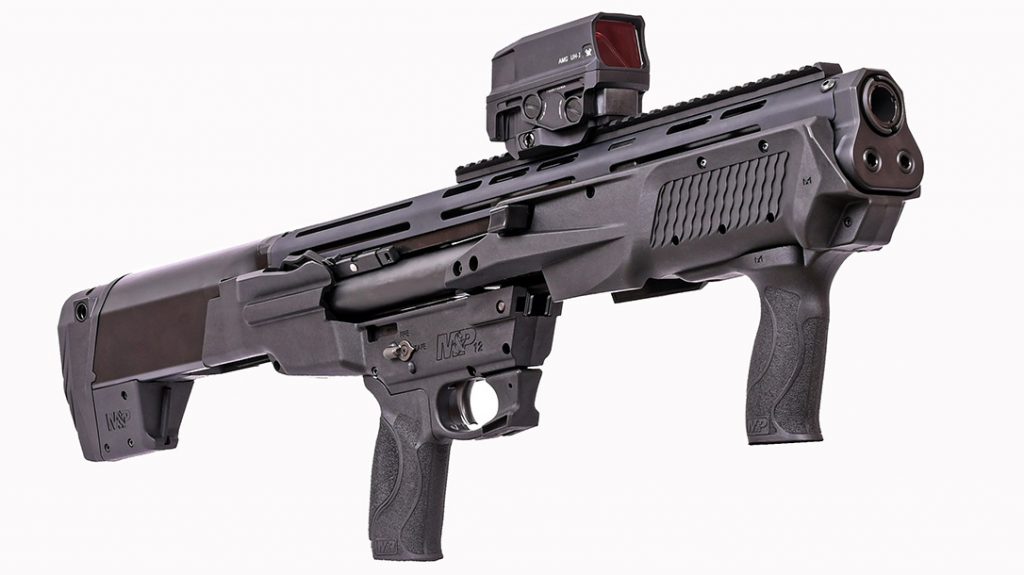 The Smith & Wesson M&P12 Bullpup has features designed for maximum control and impact.