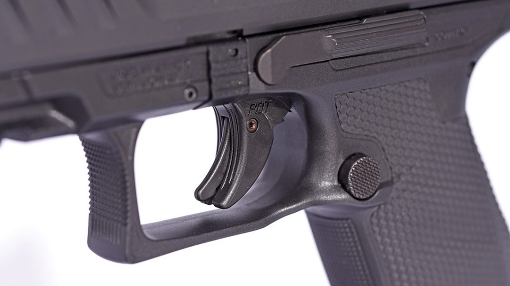 The Walther Arms PDP compact polymer trigger offers a light yet deliberate trigger pull with a crisp, short reset.