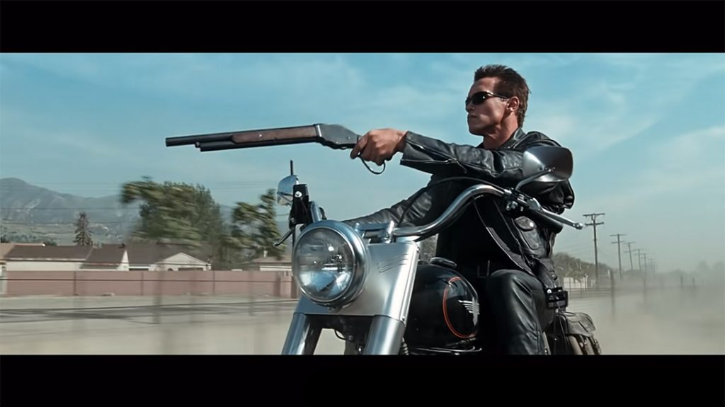 Movie Guns: Terminator's custom 1887 Winchester lever-action shotgun.