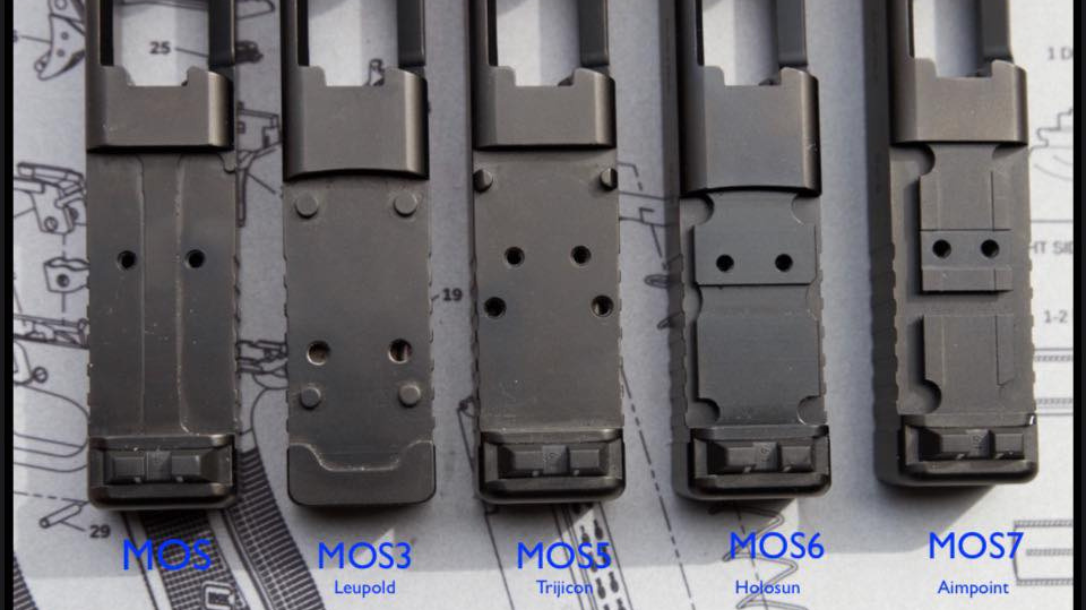 lineup of direct mill Glock MOS options