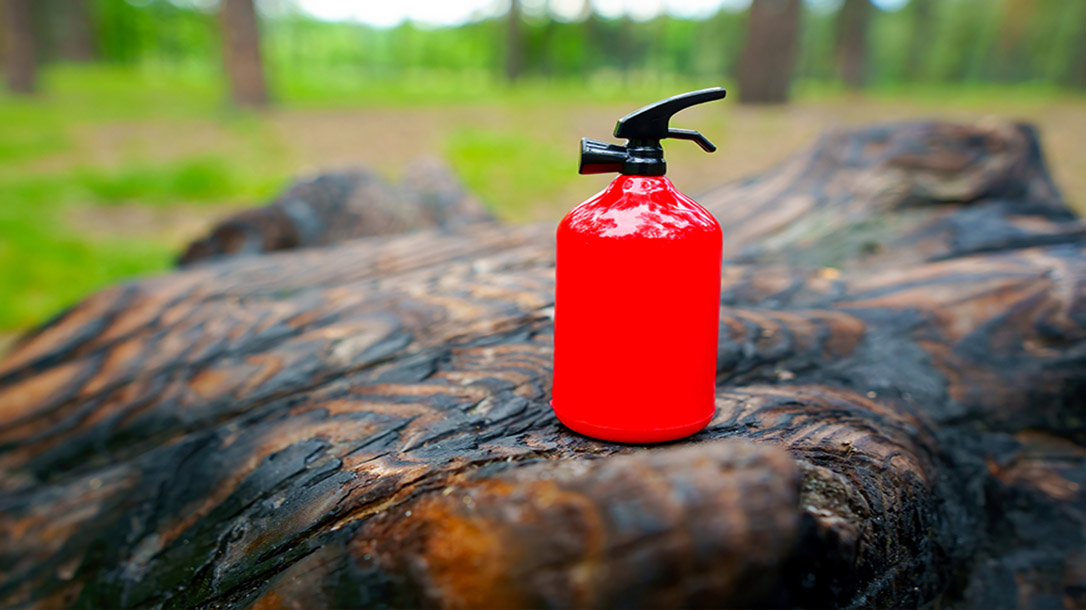 there is probably not a more important campfire safety tool then a fire extinguisher.