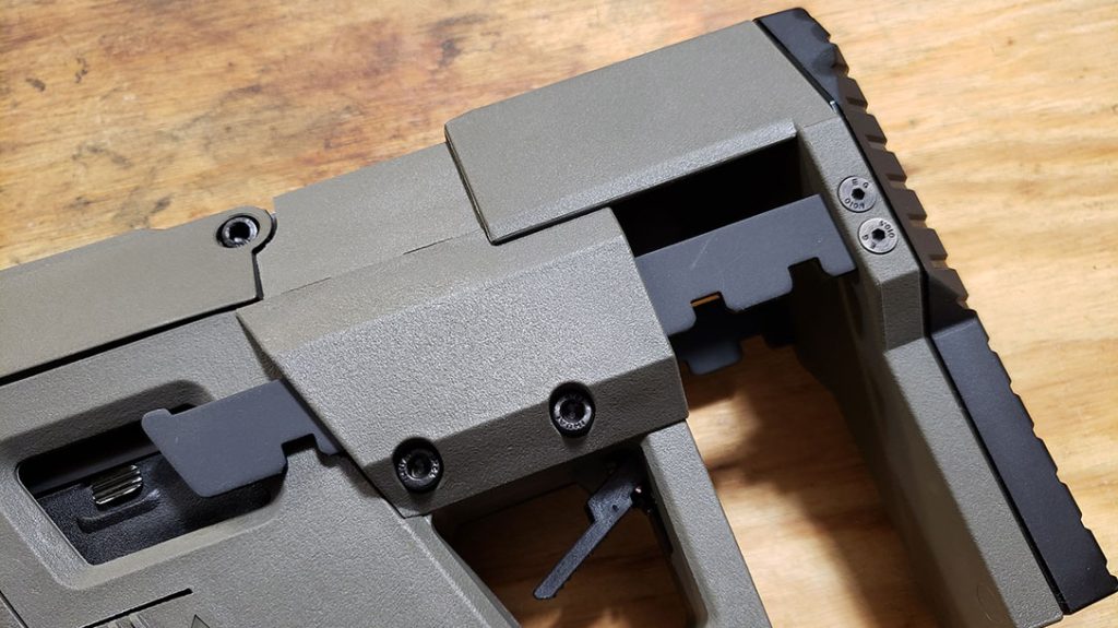 The Meta Tactical Apex has a 6-position adjustable stock.