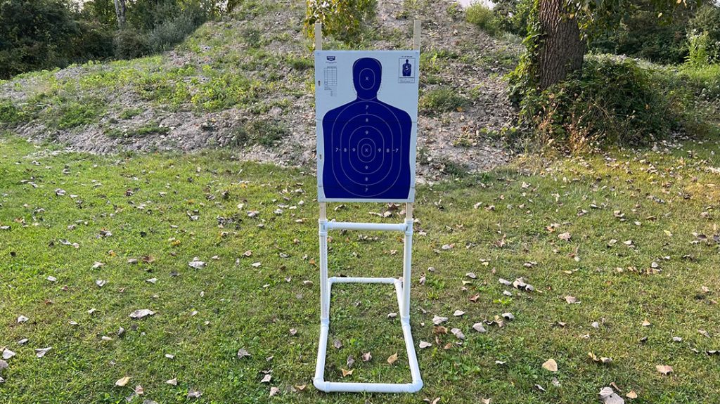 The final shooting target stand.