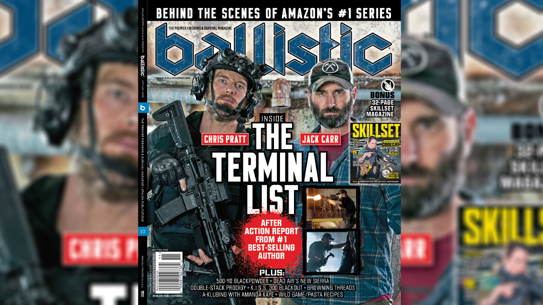 The October-November 2022 issue of Ballistic Magazine features Chris Pratt and Jack Carr.