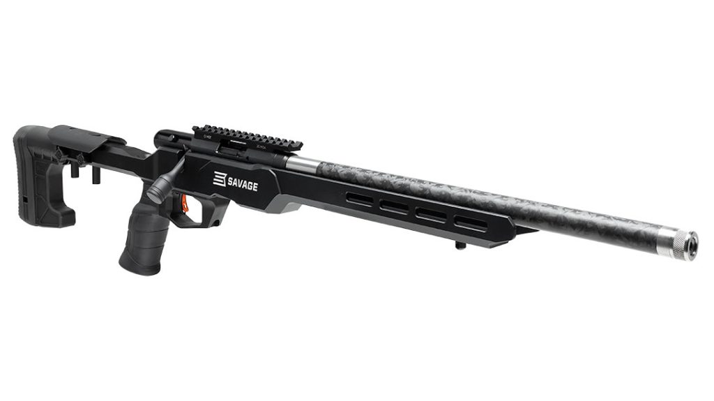 The Savage B22 Precision Lite is one nimble little target rifle. The addition of a carbon-fiber-wrapped barrel only furthers its agility.