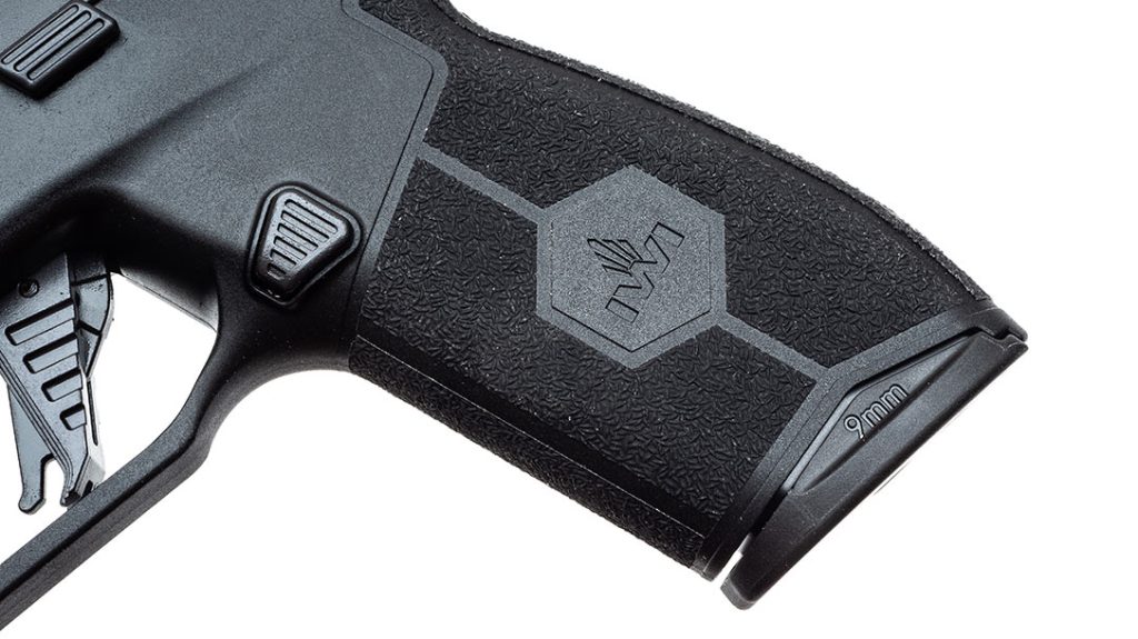 The IWI Masada Slim 9mm features subtle but effective grip texturing to aid in recoil mitigation.
