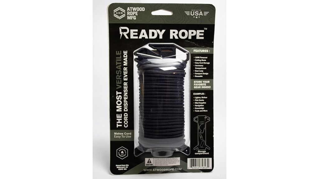 Atwood Rope MFG makes 550-cord-like ready rope with a management tool. 
