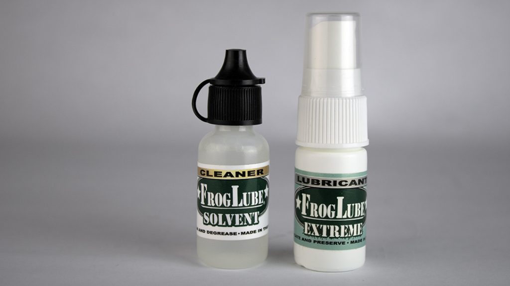 Frog Lube makes excellent non-toxic paste and solvent/lube for guns. 