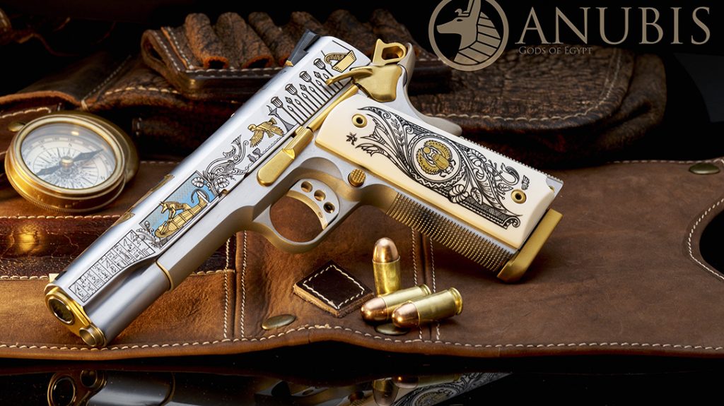 The Gods of Egypt 1911 from SK Customs is built on an S&W 1911. 