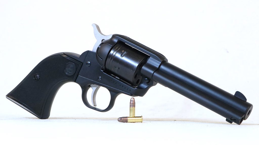 The Ruger Wrangler is a newly manufactured rimfire single action revolver rendition of Colonel Colt’s classic sixgun.