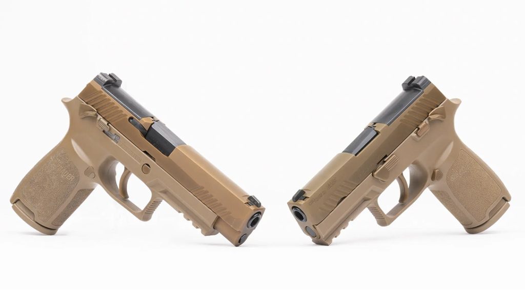 SIG Sauer M17 and M18 military surplus pistols to benefit Sterling Promise Foundation.