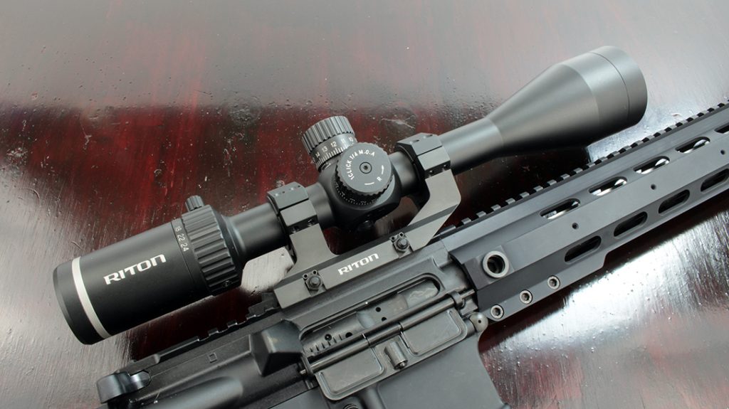 A Riton riflescope provides an economical optic choice.
