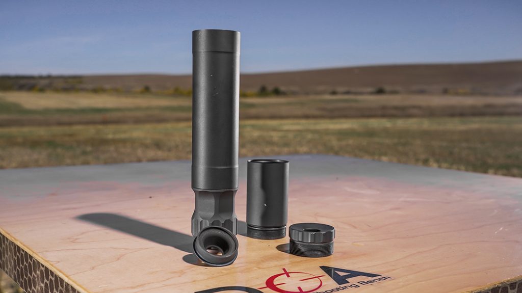 The silencer Central Whisper Tech tube allows the Banish 45 to assemble in any order for modularity. 