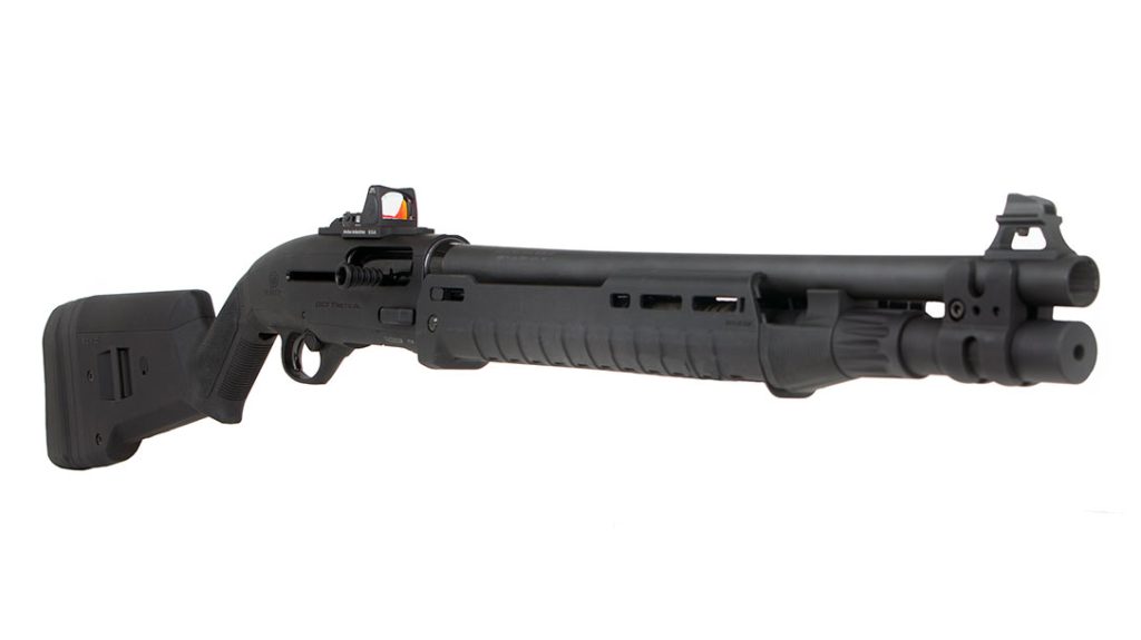 The Langdon Tactical Beretta 1301 Tactical has all the necessary enhancements to be a fine competition and home-defense shotgun.