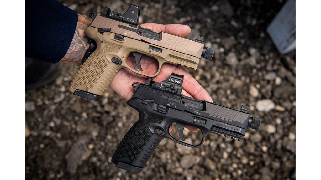 The FN 502 Tactical comes in both basic black and FDE for those of us who like to color coordinate our weaponry.