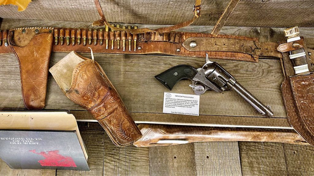 Shown in a display case at the museum in the HQ of the NRA Whittington Center is some of the gear used by Fred Lambert during his years as a lawman.