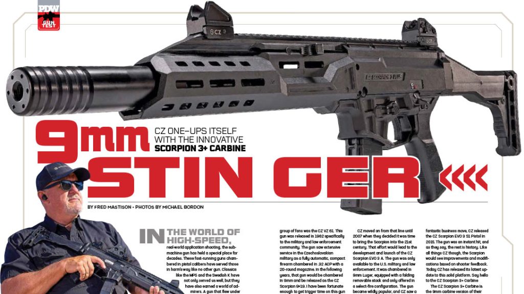 Scorpion 3+ Carbine in the Personal Defense World August-September 2023 issue.