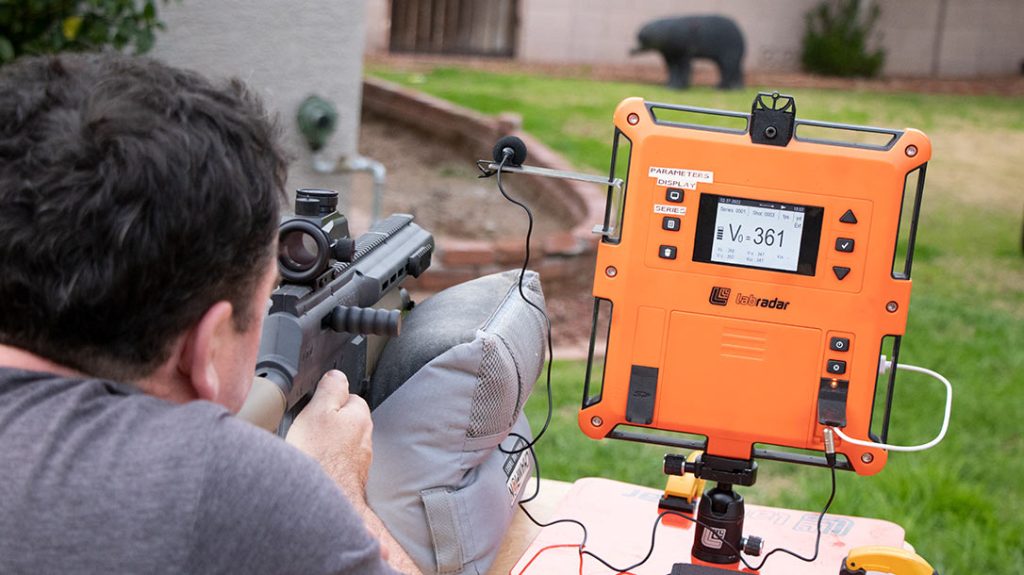 The author tested the performance of the Umarex Air Javelin Pro with his Labradar.