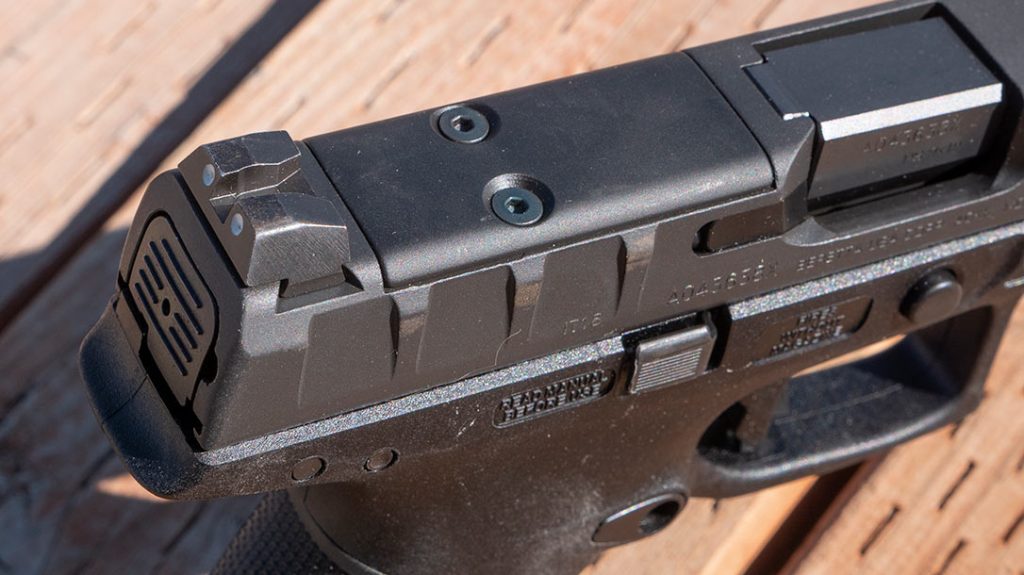 The Beretta APX Combat has a slide cut for mounting popular red-dot sights.