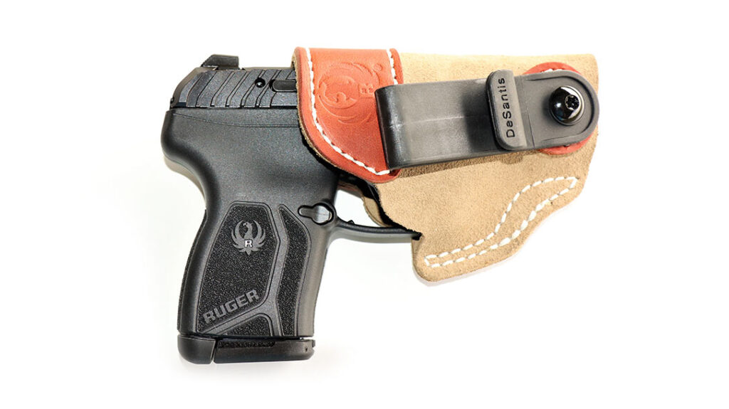 The Ruger LCP Max 380 in the DeSantis Sof-Tuck.
