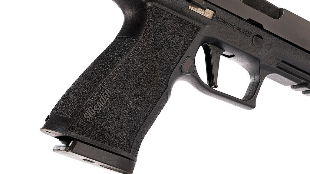 The company uses its all-new XSeries grip module with a solid texture and improved ergonomics to make the big 10mm easier to handle when sending rounds downrange.