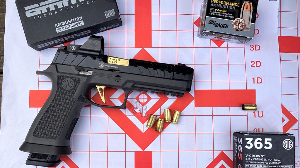The author was able to get tight groups with both Sig Sauer Spectre Comp pistols.