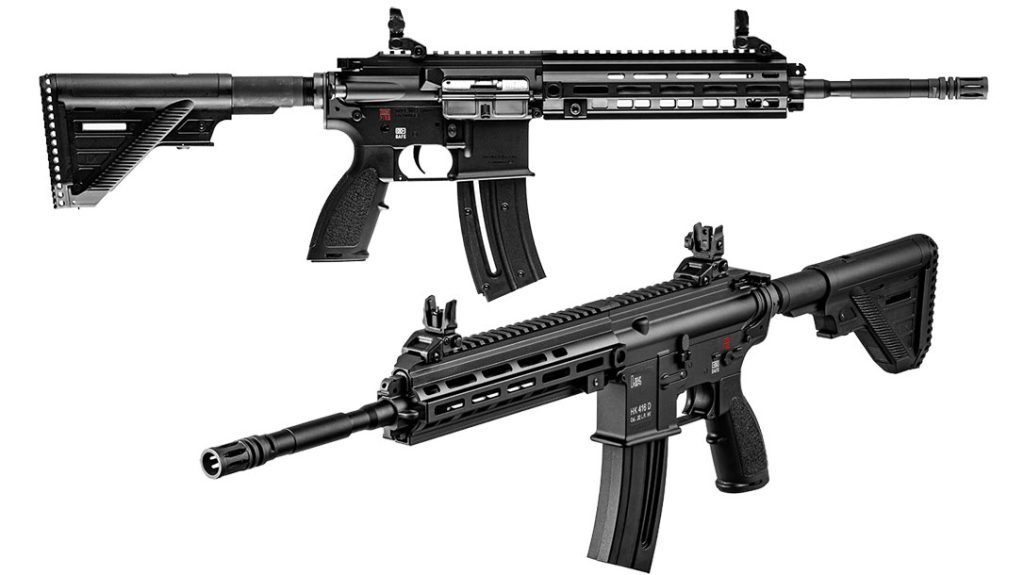 HK 416 22 LR Tactical Rimfire Rifle.