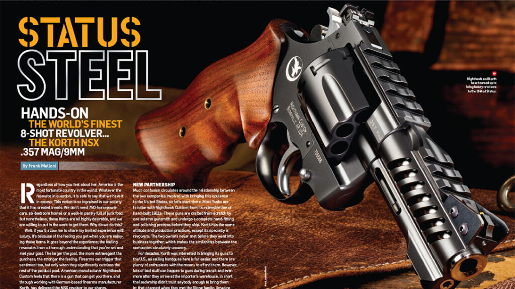 Korth NSX .357 in the Nov/Dec 2023 issue of Combat Handguns.