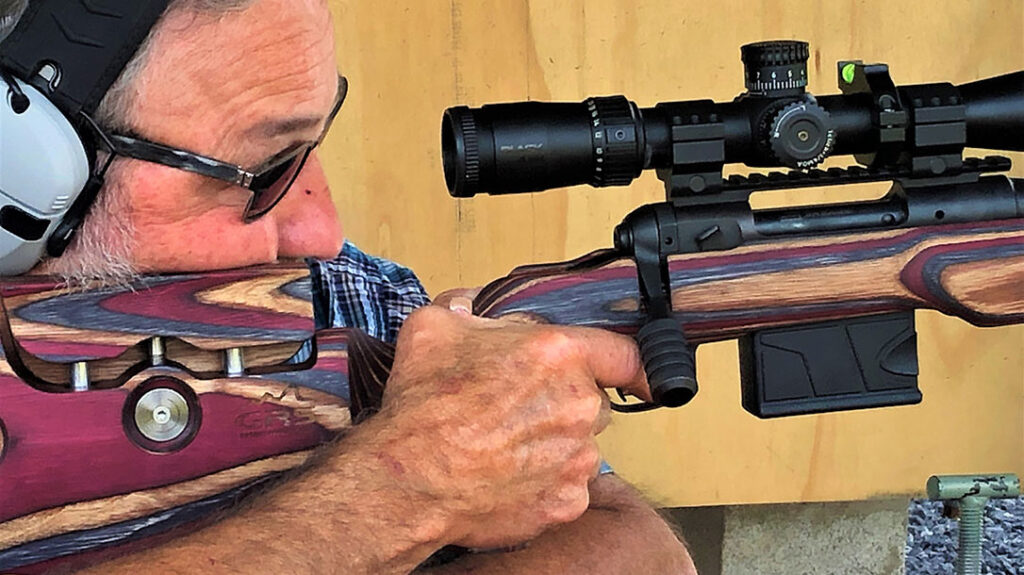 Here my dad is shooting his winning round. Using the GRS Rifle Stocks Hybrid laminate in Royal Jacaranda has provided confidence and accuracy. On this day he won his class with a 133 0x and best group at 500 yards.