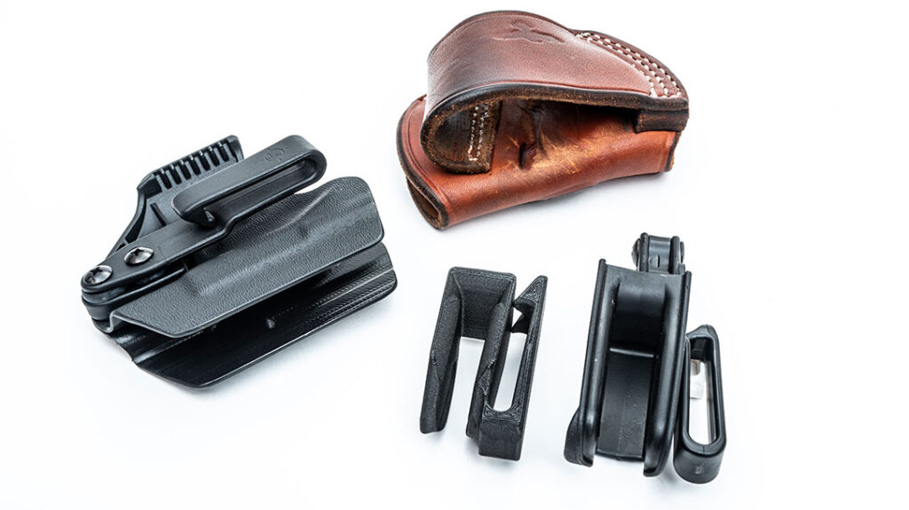 Minimalist holsters for concealed carry.