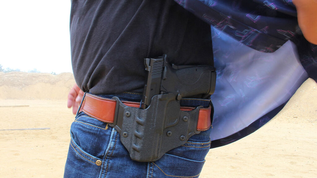 The 30 EZ is compact enough for OWB carry yet large enough for comfortable range work.