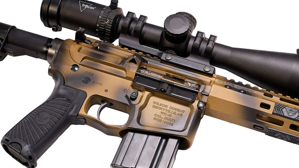 The only addition to the gun was a Trijicon Tenmile TM2450 4-24x50mm scope.