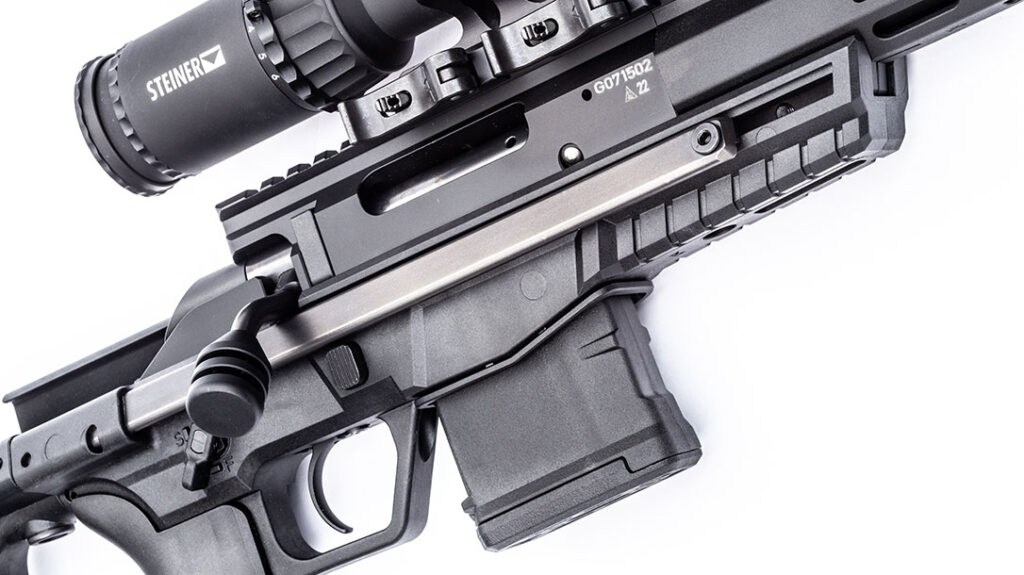 The aluminum receiver keeps the CZ 600 Trail lightweight and portable.