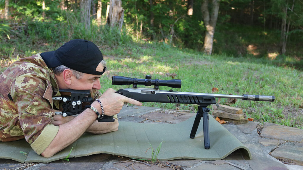 The Luth-AR MCA-22 chassis lets you custom-fit your rifle to your particular body habitus.